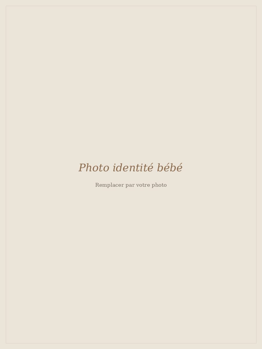 Photo d'identité bébé à Vannes — Studio Audrey Guillou, planche conforme passeport nourrisson